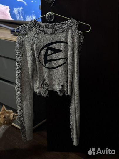 Укороченный кроп топ свитер diesel y2k