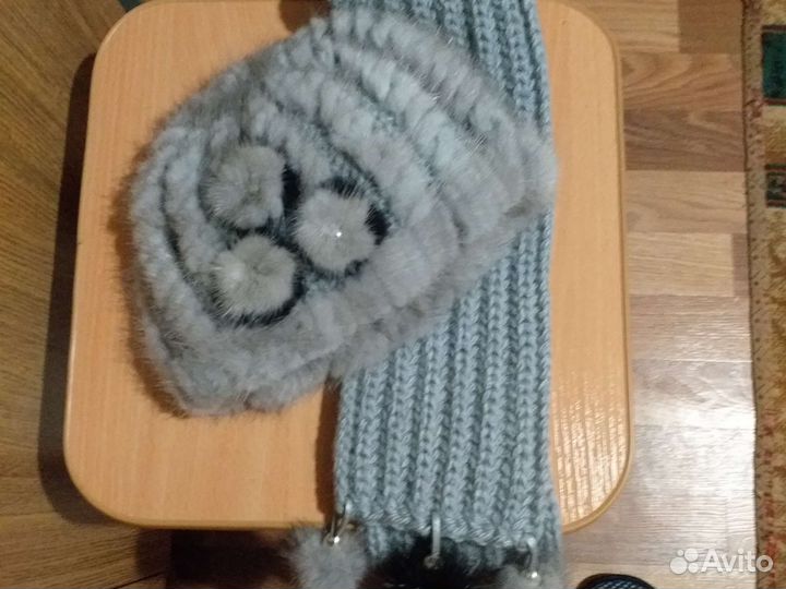 Шапка норковая женская