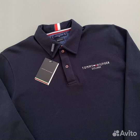 Tommy hilfiger свитшот на пуговицах синий