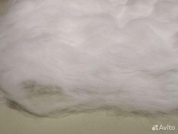 Пух кролика немецкая ангора от 6см. Цвет натуральн