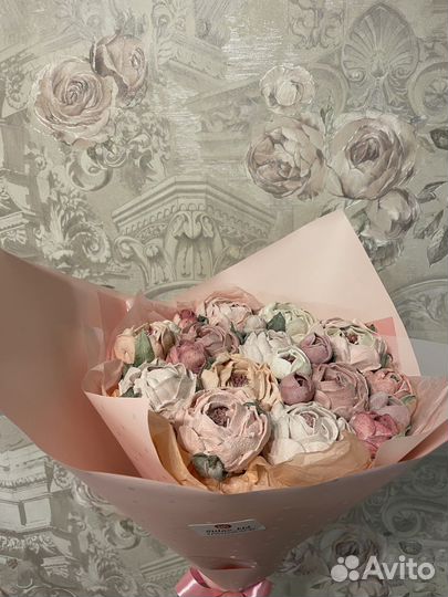 Букеты из зефирных цветов