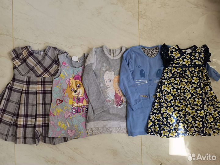 Вещи пакетом для девочек 104 110, 98, 92, 86