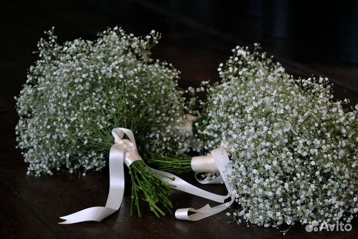 Свадебные букеты.Букет невесты из гипсофилы