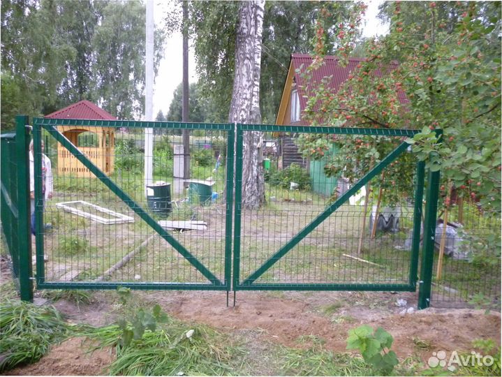 Забор из сетки рабицы