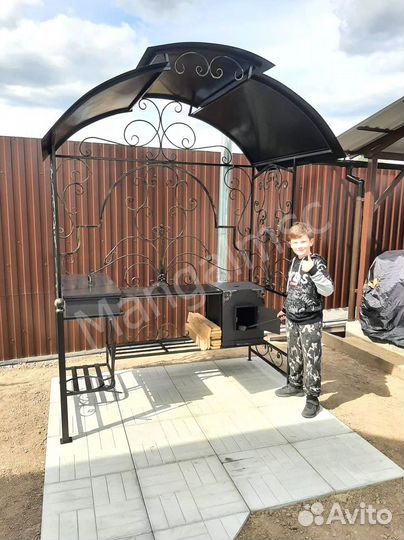 Мангал в стиле лофт