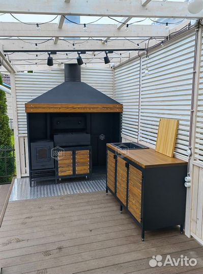 Мангальный комплекс, печь, мангал, зона барбекю
