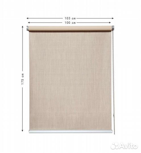 Рулонная штора 100х175