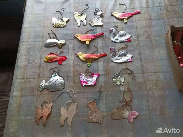 Ёлочные игрушки картонаж СССР