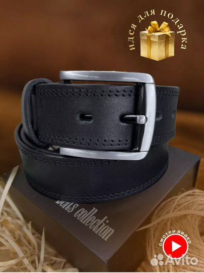 Ремень мужской натуральная кожа новый 125-130
