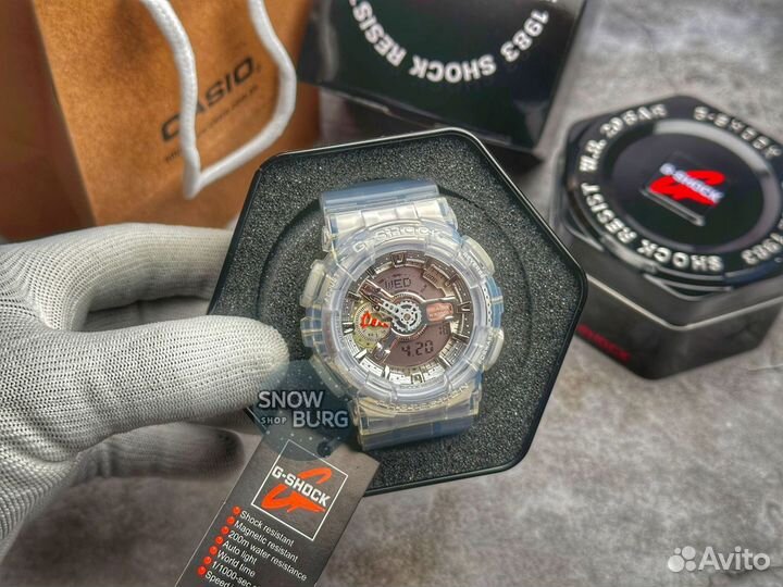 Сasio G-shock GA 110 Полупрозрачные белые