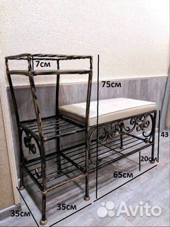 Кованая банкетка №17