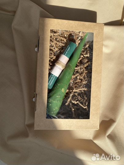 Свечи зеленые денежные из натурального воска