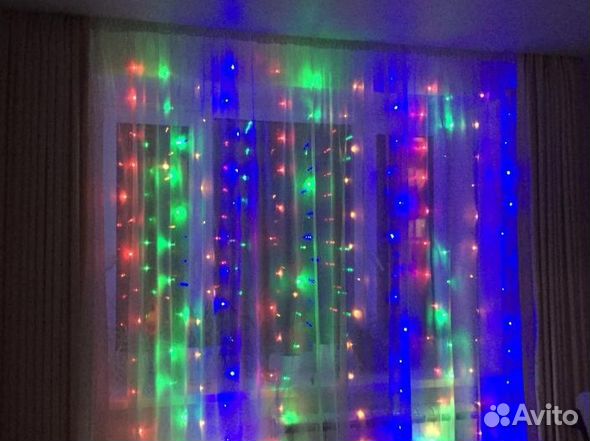 Гирлянда штора оптом \№3-3-3-3/ гирлянда занавес