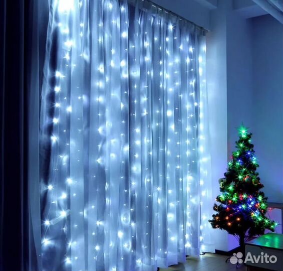 Гирлянда штора 3х3