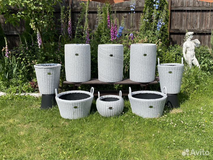 Кашпо плетеное из ротанга