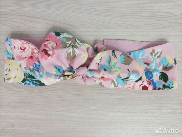 Повязка на голову, солоха, хлопок, ручная работа