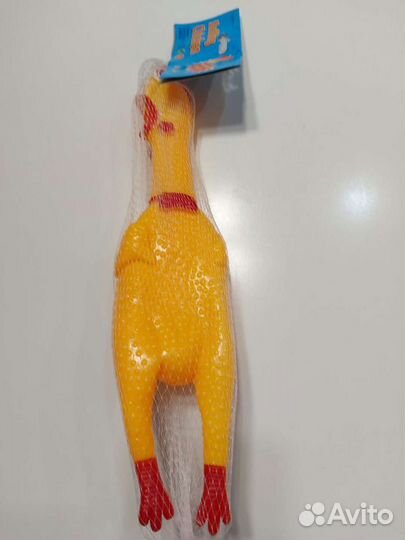 Игрушка Орущая курица с пищалкой 30 см