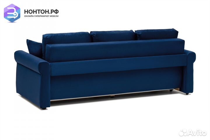 Диван еврокнижка Лира 3-х местный темно-синий