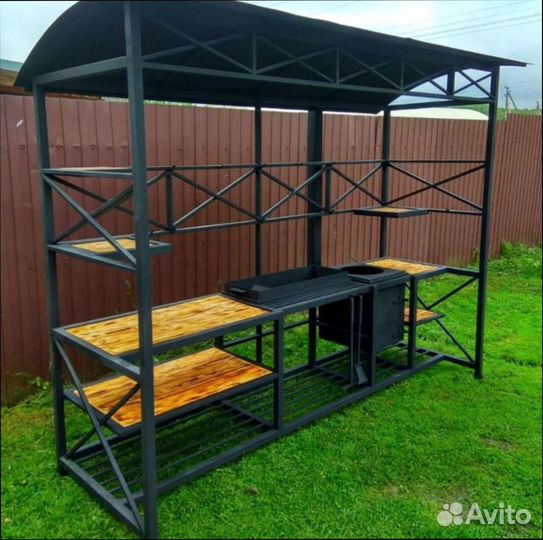 Мангал с крышей