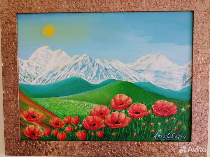 Картина маслом на холсте пейзаж, портрет на заказ