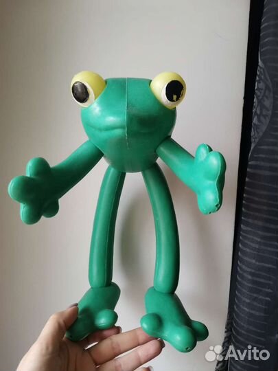 Игрушки крокодил резиновые СССР лягушка дутыш