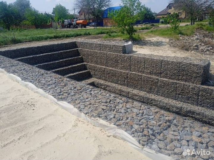 Монтаж габионов