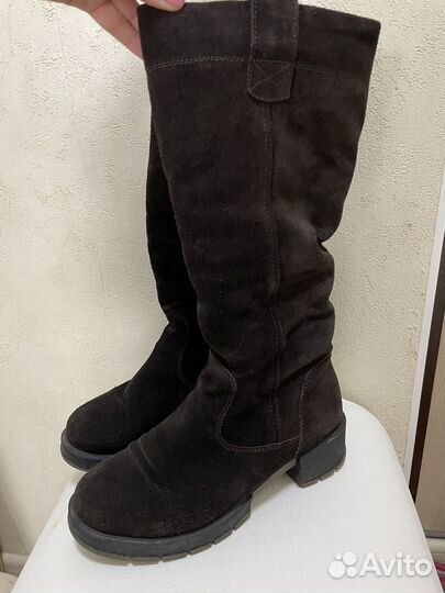 Сапоги замшевые зимние 37.5