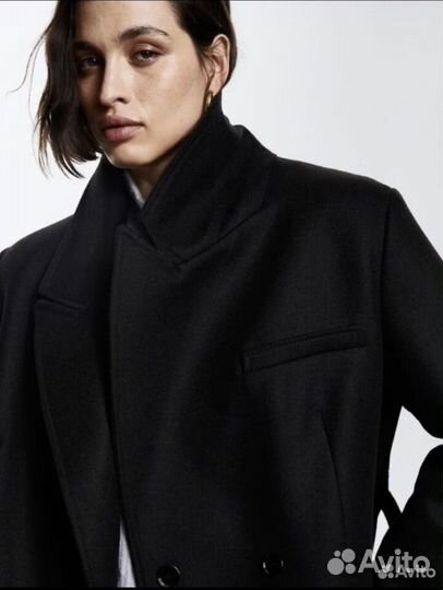 Новое Пальто Mango L шерсть