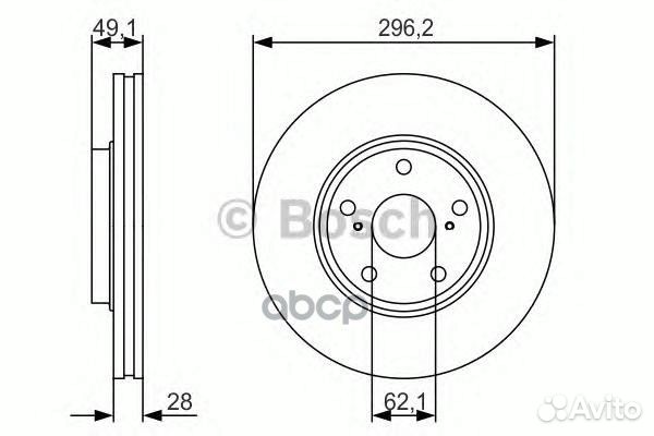 Диск тормозной передн lexus: RX (MCU15) 300 AWD