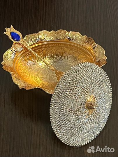 Турецкая сахарница с кристалами Swarovski