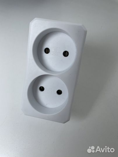 Тройник/переходеик с двумя розетками