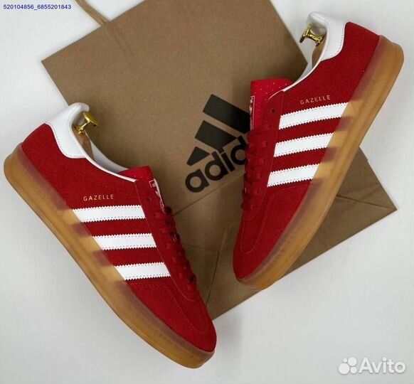 Кроссовки Adidas Gazelle Red (Арт.35717)