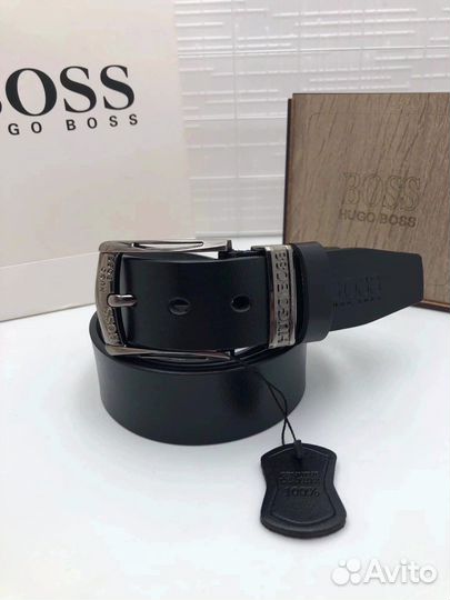 Ремень нат кожа в коробке мужской Hugo Boss