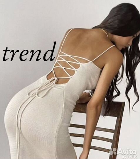 Вязаное платье длинное