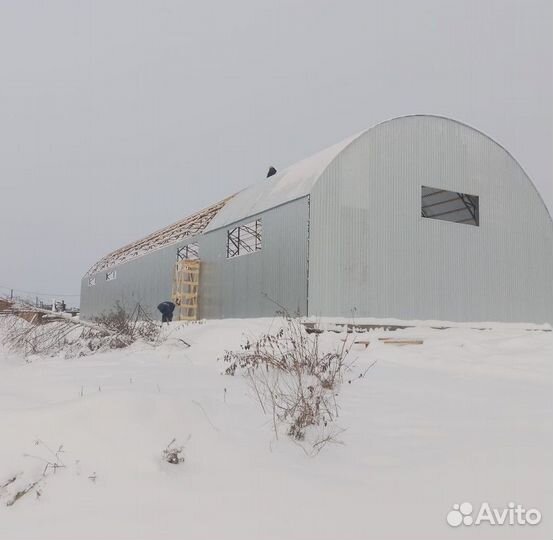 Прямостенный ангары с под ключ с доставкой