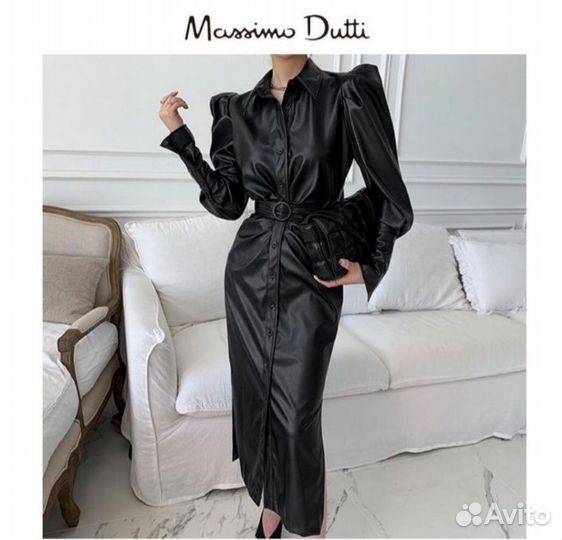 Кожаное платье. 42-44 размер