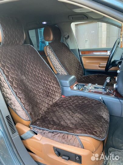 Накидки на сиденья велюр коричневый соты с бортами