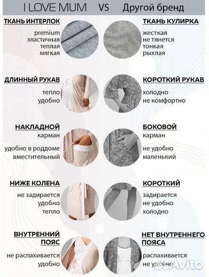 Халат с сорочкой для беременных