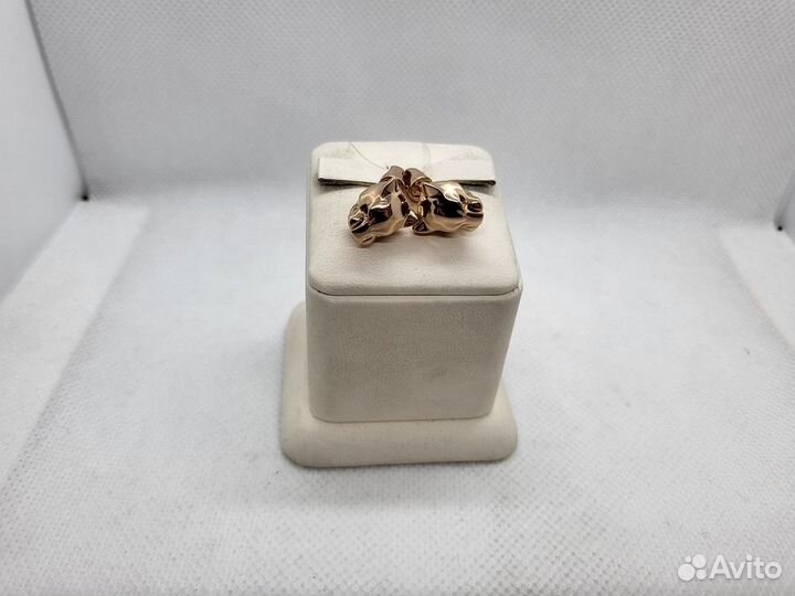 Золотые серьги с камнями Au 585