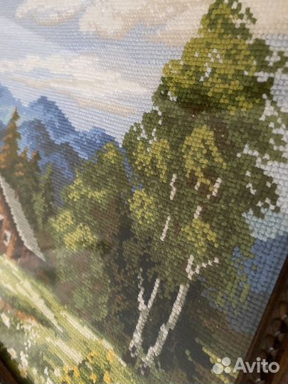Вышивка картина вышитая крестом ручная работа