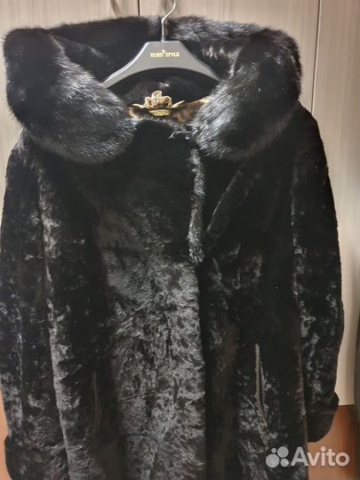 Шуба мутоновая с норкой 46 48