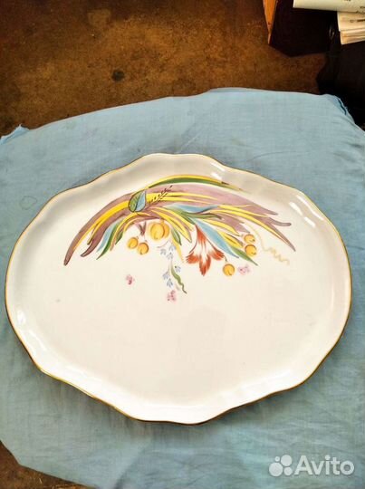 Поднос дулево золотые цветы