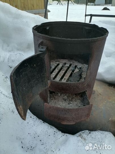 Печь чугунная под казан