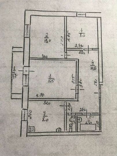 3-к. квартира, 59,8 м², 3/5 эт.