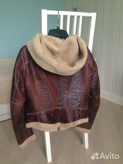 Кожаная дубленка