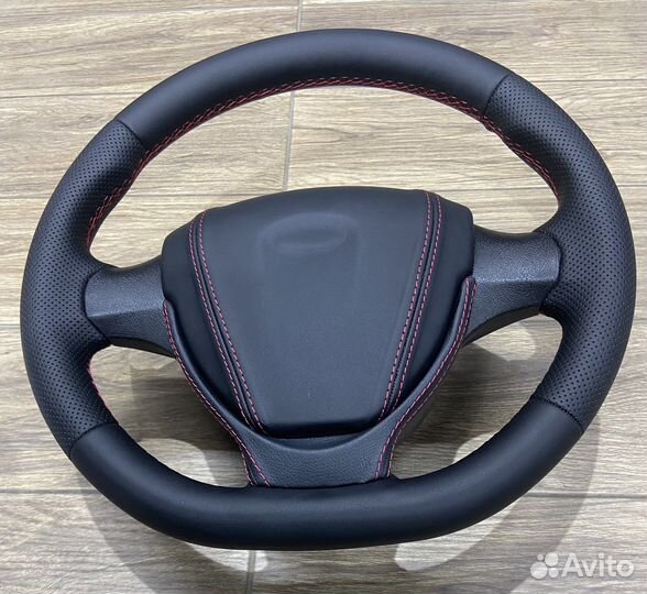 Руль приора 2 стиль на 2108-2115 обшитый в кожу