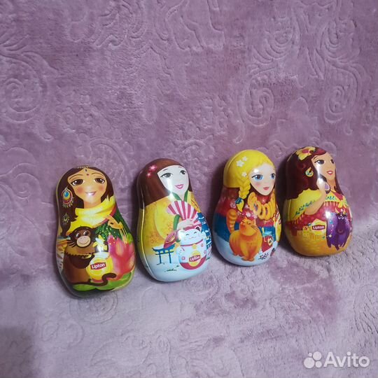 Баночки-матрёшки, из под чая 