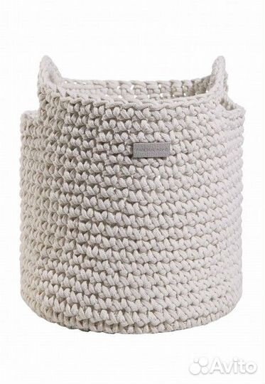 Большая корзина для хранения, бежевая