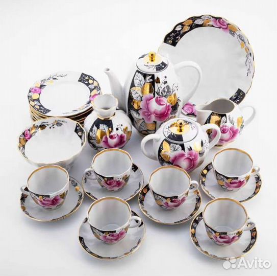 Кофейный сервиз лфз Роза в вечернем саду