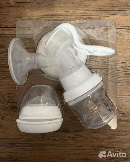 Молокоотсос ручной Chicco с бутылочкой